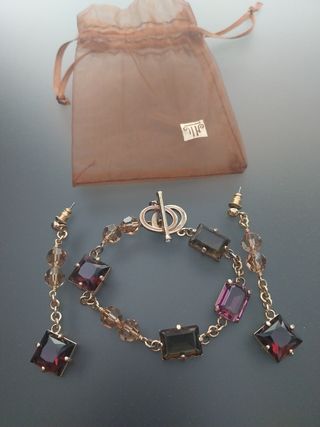 Pulsera y pendientes Swarovski