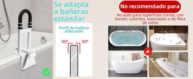 ITSOGOO Asa Bañera Mayores Acolchada Regulable