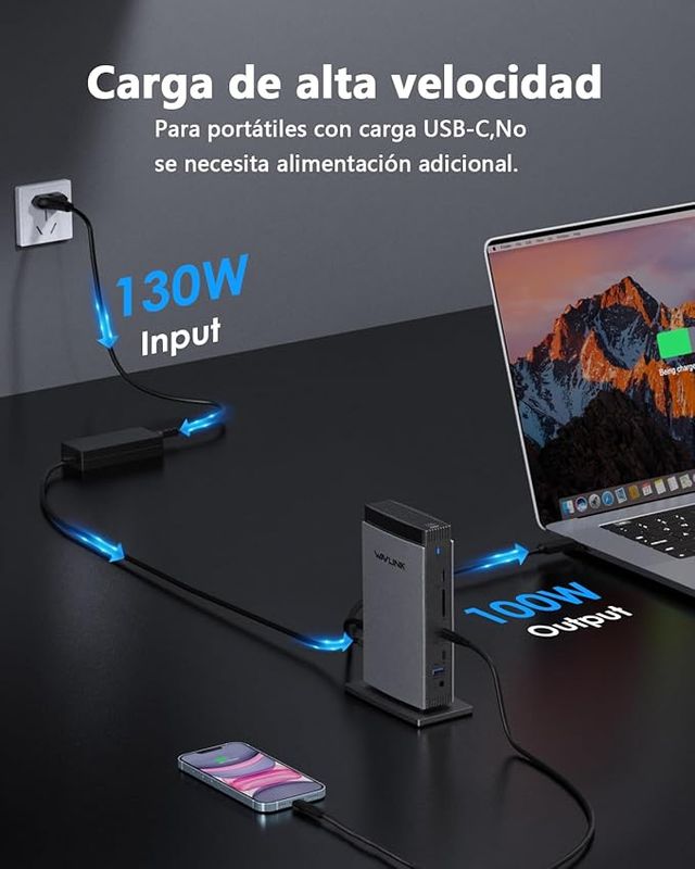 Estação de ancoragem WAVLINK Displaylink WL-UG69PD13 Pro