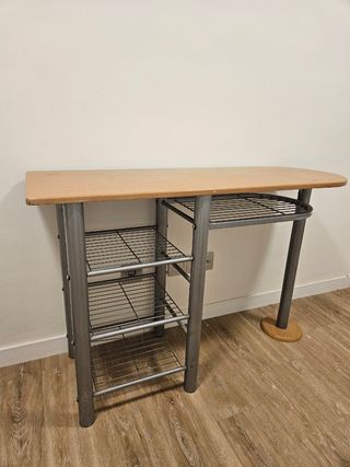 Mesa auxiliar metal madera
