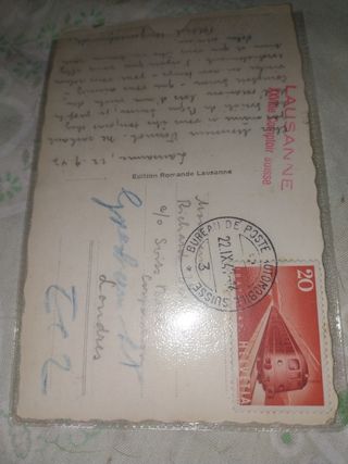 ORDENADORES Postal antigua 1947  Comptoir Suisse