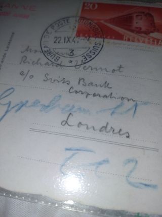 ORDENADORES Postal antigua 1947  Comptoir Suisse