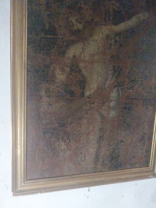OLEO Pintura religiosa antigua CRISTO XVII