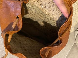 Mochila cuero marrón