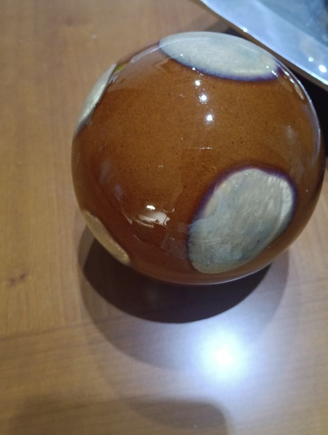 Centro de mesa con 2 Esferas Decorativas