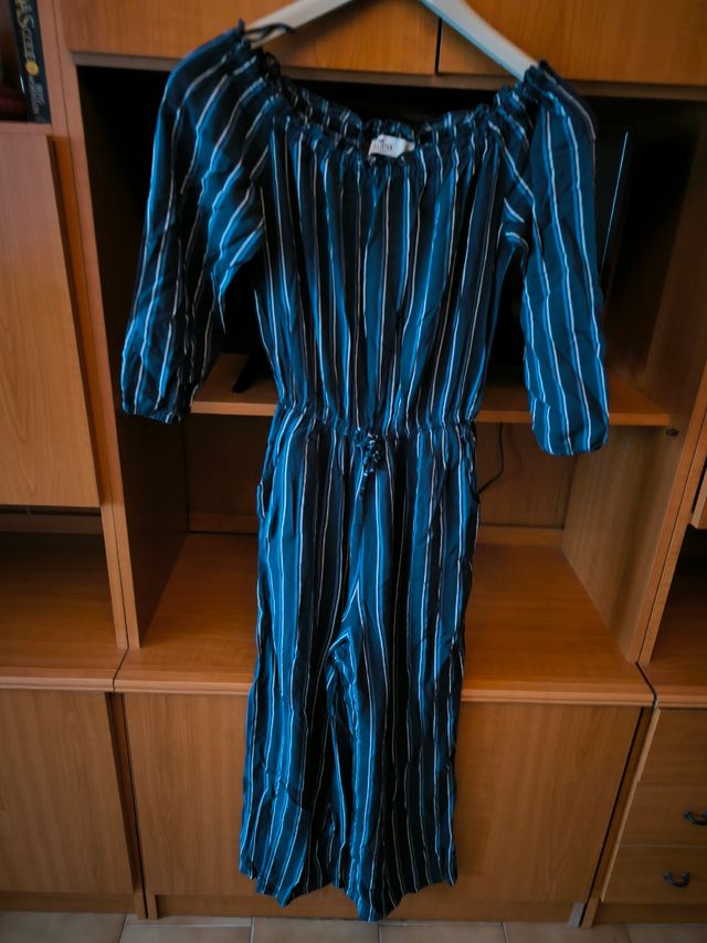 Mono rayas azul y blanco