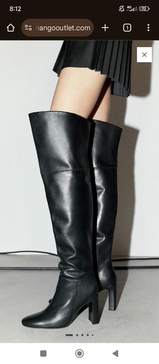 Botas altas de piel- Mango