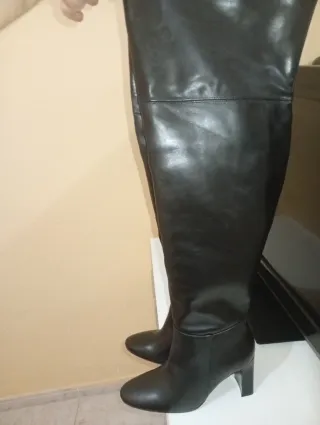 Botas altas de piel- Mango