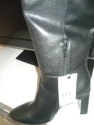 Botas altas de piel- Mango