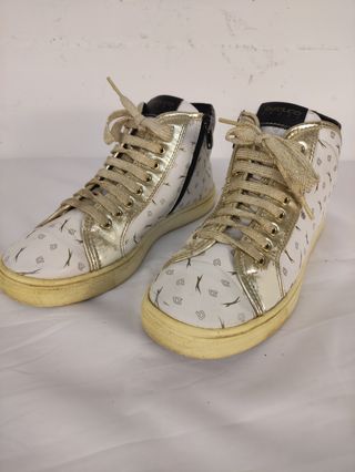 Sneakers Balducci Sport alte bianche oro