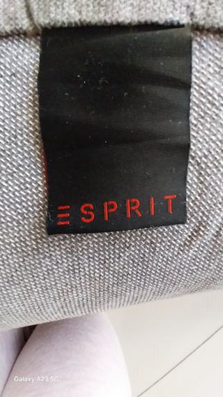 Tapete redondo lã - cinza e branco