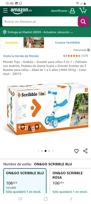 PATINETE SCRIBBLE 5 IN 1