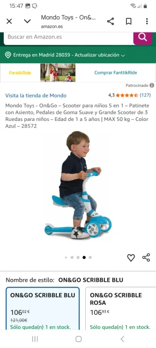 PATINETE SCRIBBLE 5 IN 1