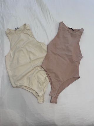 2 Bodies Zara - Beige y marrón 
