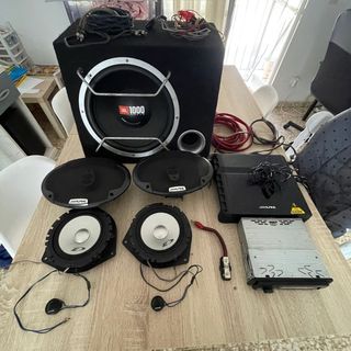 Equipo música Alpine: Subwoofer + altavoces