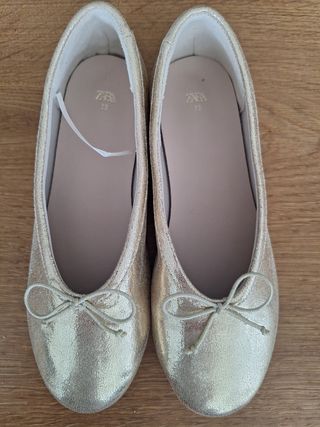 Bailarinas Zara niña doradas - 35