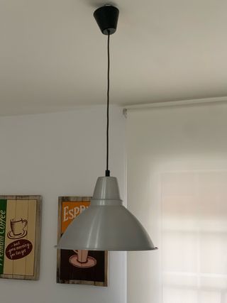 Lámpara colgante metal gris