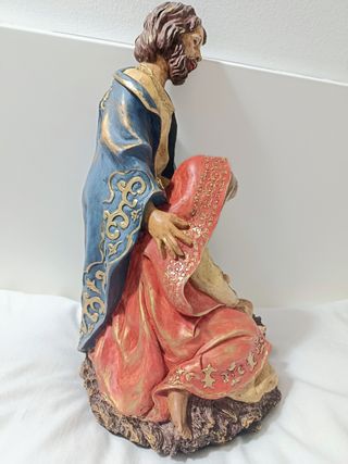 Nacimiento familiar marmolina mide 18cm Hechoamano