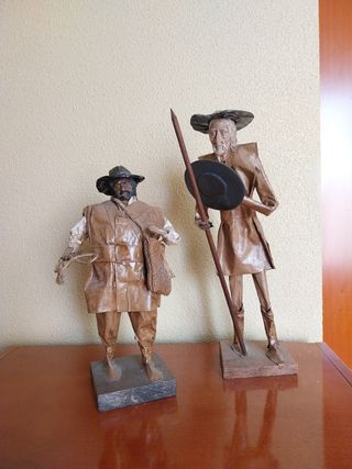 Figuras Quijote y Sancho Panza papel