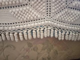 Colcha crochet algodón blanco