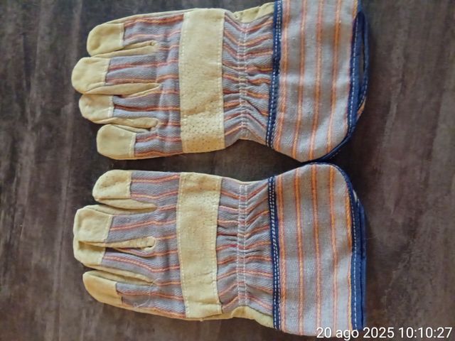 Guanti lavoro - Cotone beige/grigio