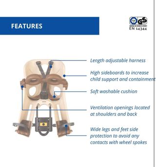 Silla bici niño hasta 15kg Bellelli