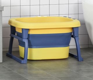  Bañera Plegable para Bebé Bañera Portátil 