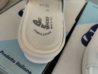 Ciabatte Big Shoes rosa-bianche 39