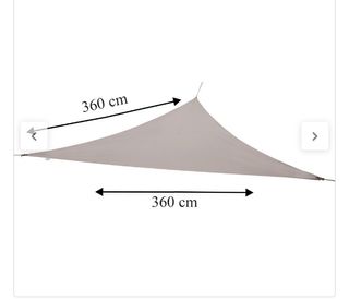 TOLDO VELA TRIANGULAR BEIGE