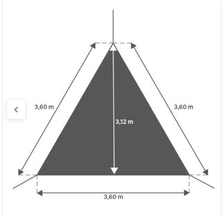 TOLDO VELA TRIANGULAR BEIGE