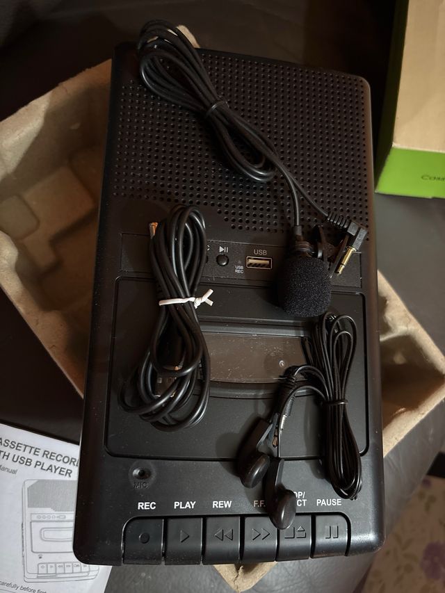 Grabadora portátil con micrófono independiente