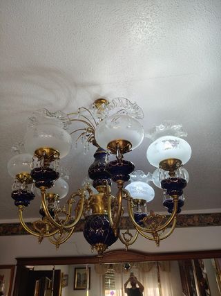 Lampara antigua | Lujo azul y dorado