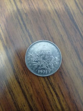 Moneda 5 Francos Francia 1971