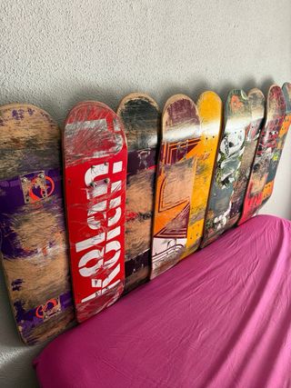 Cabecero cama: 10 tablas skate