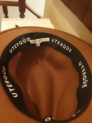 Sombrero Uterque marrón dorado