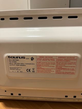 Microondas Taurus blanco