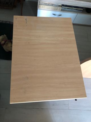 Escritorio curvo madera - beige