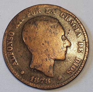 Moneda 10 Céntimos Alfonso XII 1878