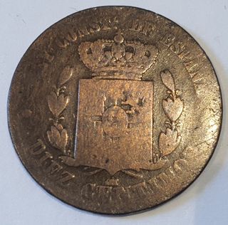 Moneda 10 Céntimos Alfonso XII 1878