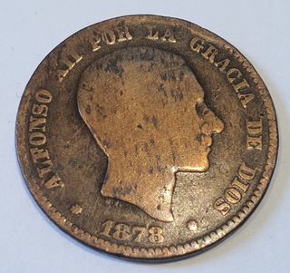 Moneda 10 Céntimos Alfonso XII 1878