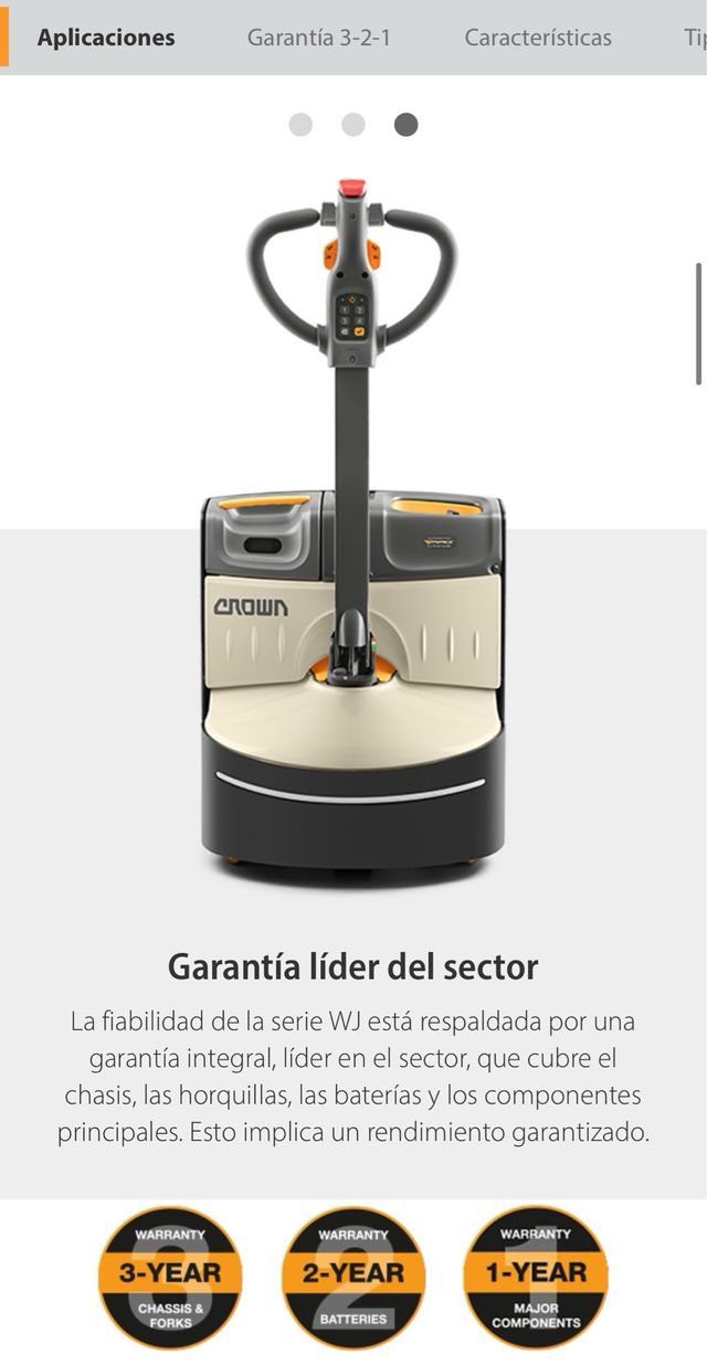 Transpaleta eléctrica Crown WJ