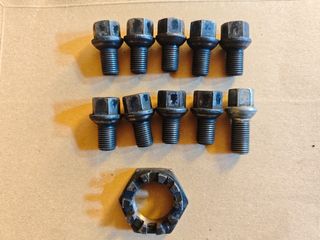 10 tornillos rueda + tuerca VW T3