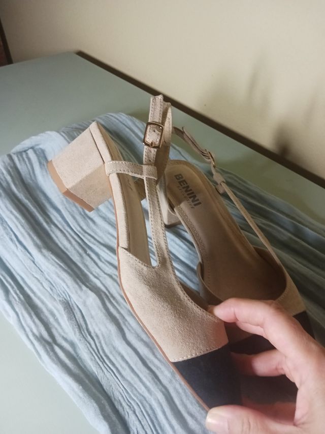 Zapatos BENINI bicolor tacón 5cm