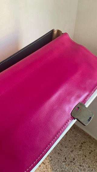 Maletín piel rosa