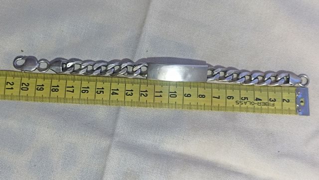 Pulsera plata - cadena gruesa