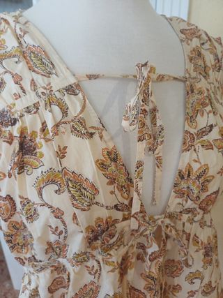Blusa Mango verano - beige, marrón