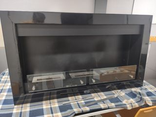 Chimenea bioetanol negra 110x64cm
