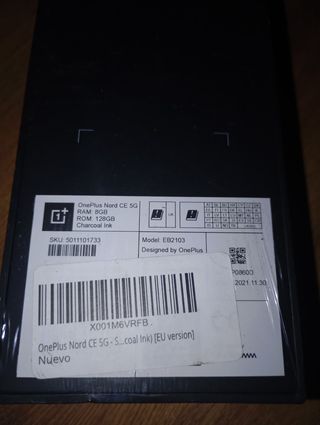 OnePlus Nord CE 5G, 128GB / 8GB, doble tarjeta SIM