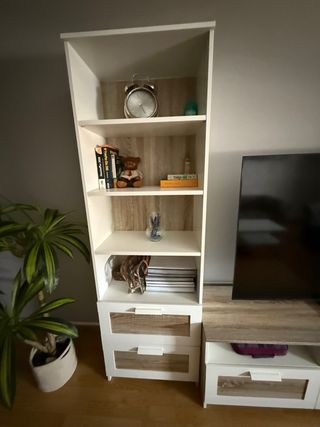 Vitrina blanca 2 puertas - Mueble salón