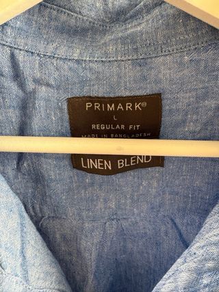 Camisa lino azul Primark